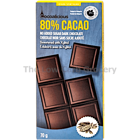 No Sugar Added Organic Dark Chocolate - 80% Cacao
